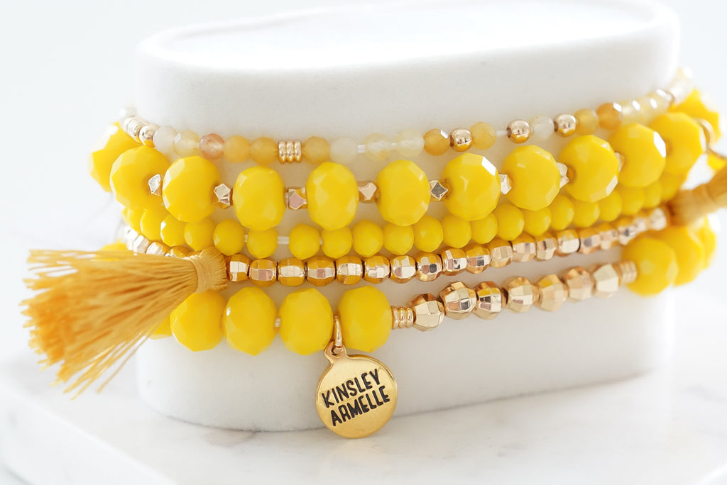Stacked Collection - Mustard Bracelet Set