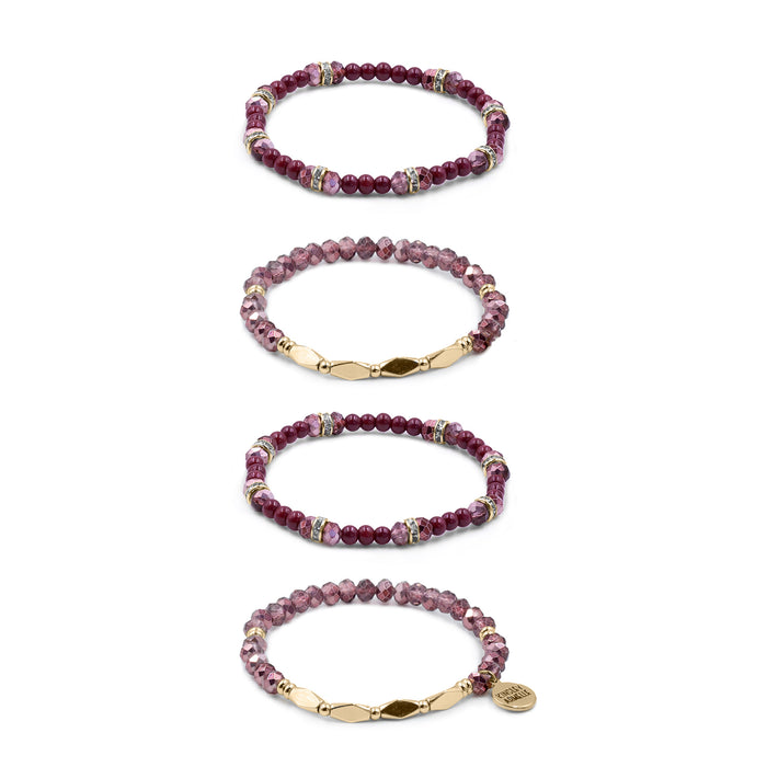 Stacked Collection - Raspberry Wine Bracelet Set (Ambassador)