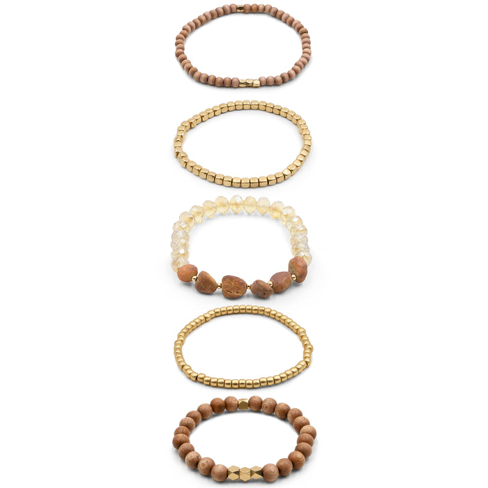 Stacked Collection - Rosewood Bracelet Set