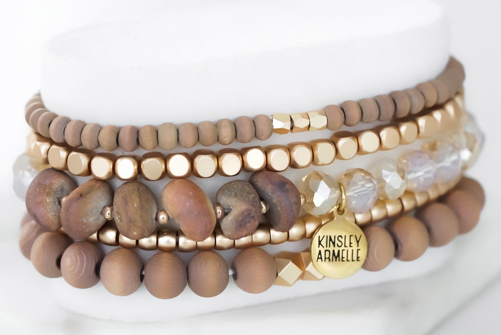 Stacked Collection - Rosewood Bracelet Set