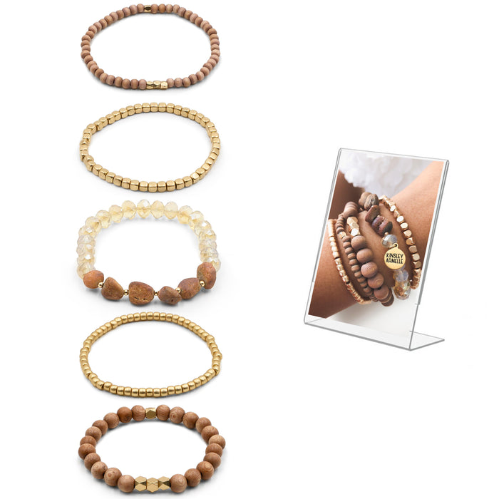Stacked Collection - Rosewood Bracelet Set (Wholesale)
