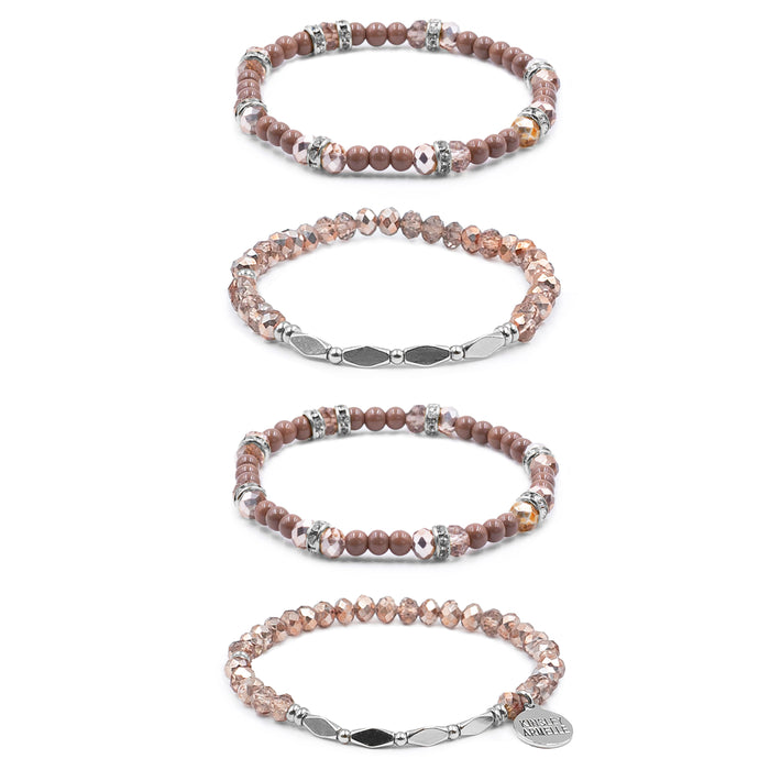 Stacked Collection - Silver Clay Bracelet Set