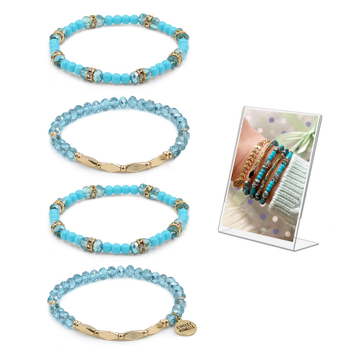 Stacked Collection - Azure Bracelet Set (Wholesale)