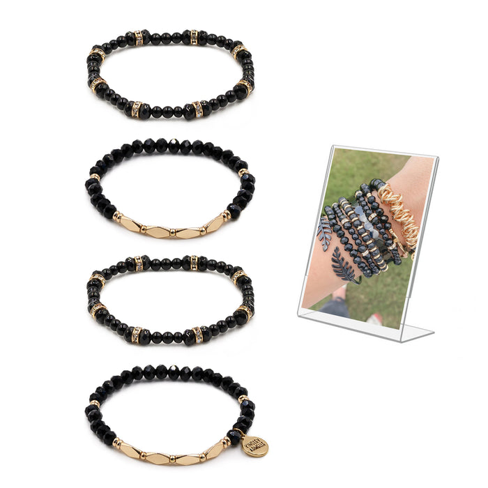 Stacked Collection - Coal Bracelet Set (Wholesale)