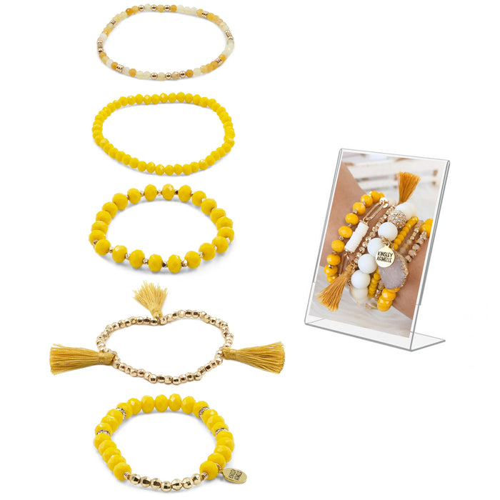 Stacked Collection - Mustard Bracelet Set (Wholesale)
