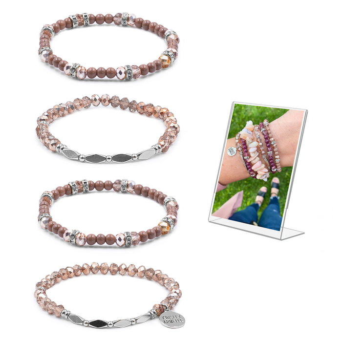 Stacked Collection - Silver Clay Bracelet Set (Wholesale)
