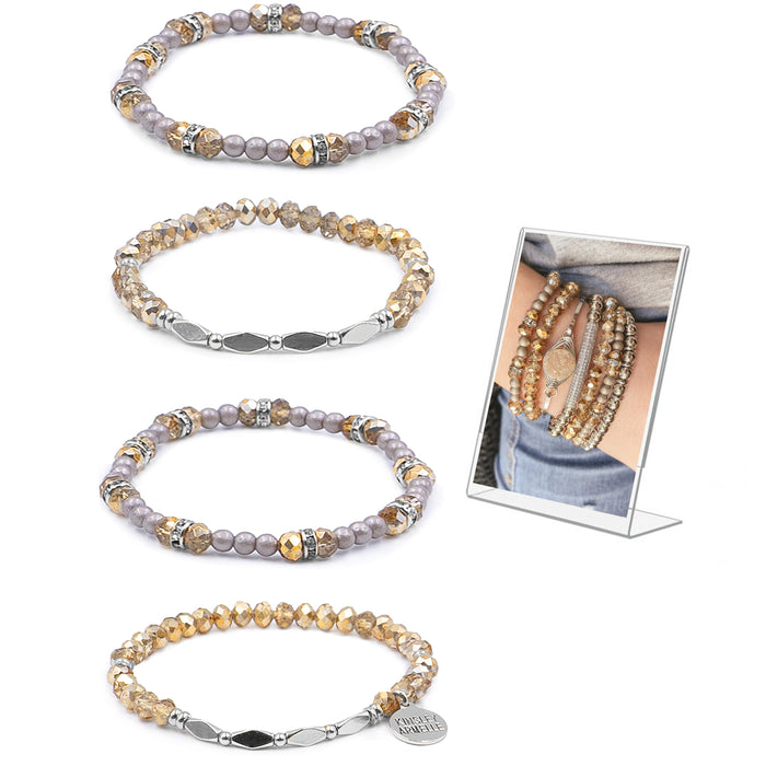 Stacked Collection - Silver Kami Bracelet Set (Wholesale)
