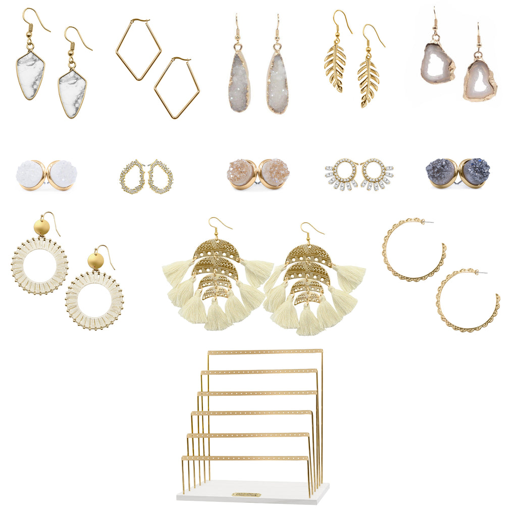 Starter Staple Gold Earrings Wholesale Kit