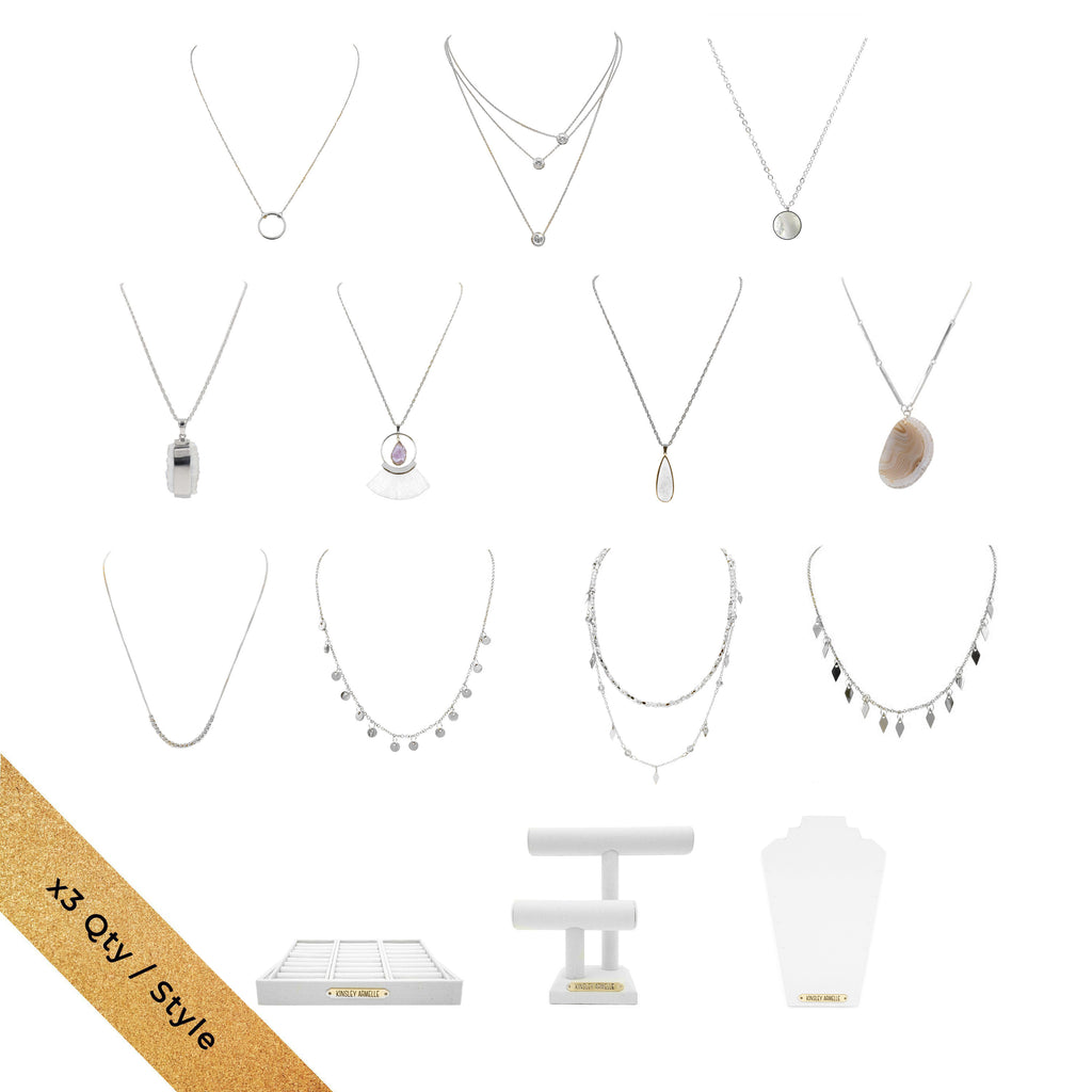 Starter Staple Silver Necklaces Wholesale Kit