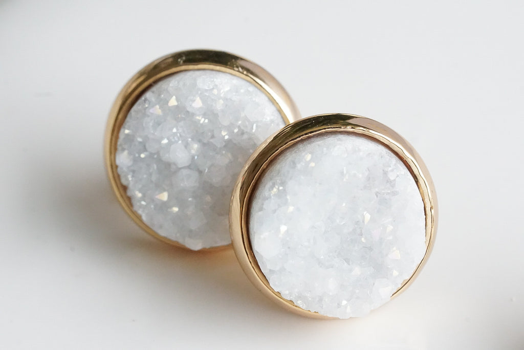 Stone Collection - Pearl Quartz Stud Earrings