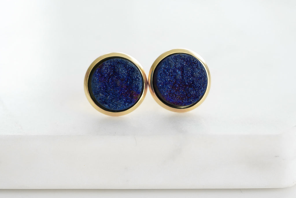 Stone Collection - Phoenix Cosmic Quartz Stud Earrings