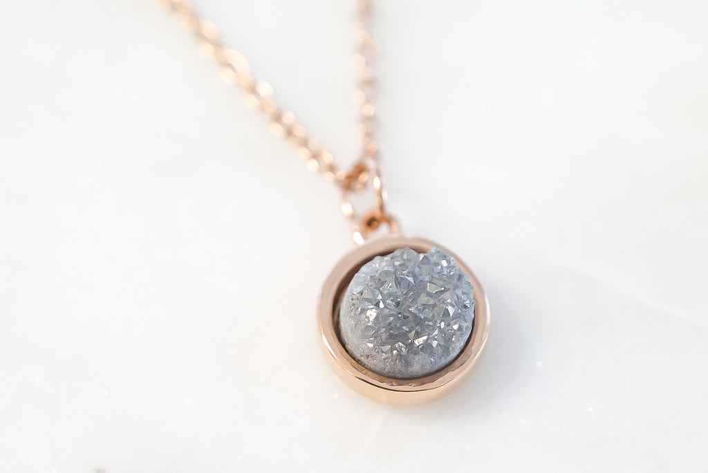 Stone Collection - Rose Gold Stormy Necklace