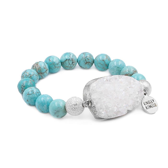 Stone Collection - Silver Aqua Marine Bracelet (Ambassador)