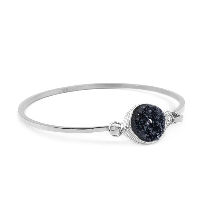 Stone Collection - Silver Noir Bracelet (Wholesale)