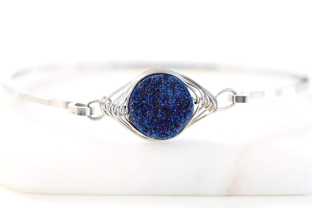 Stone Collection - Silver Ondine Blue Bracelet