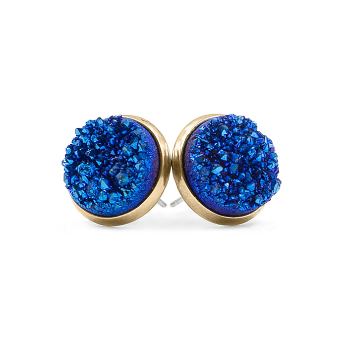 Stone Collection - Ondine Blue Quartz Stud Earrings (Ambassador)