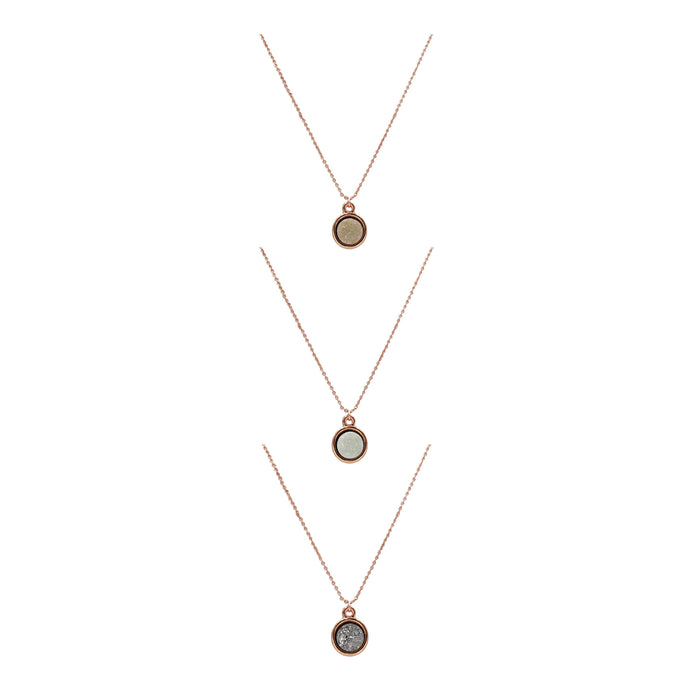 Stone Collection - Rose Gold Quartz Necklace Set