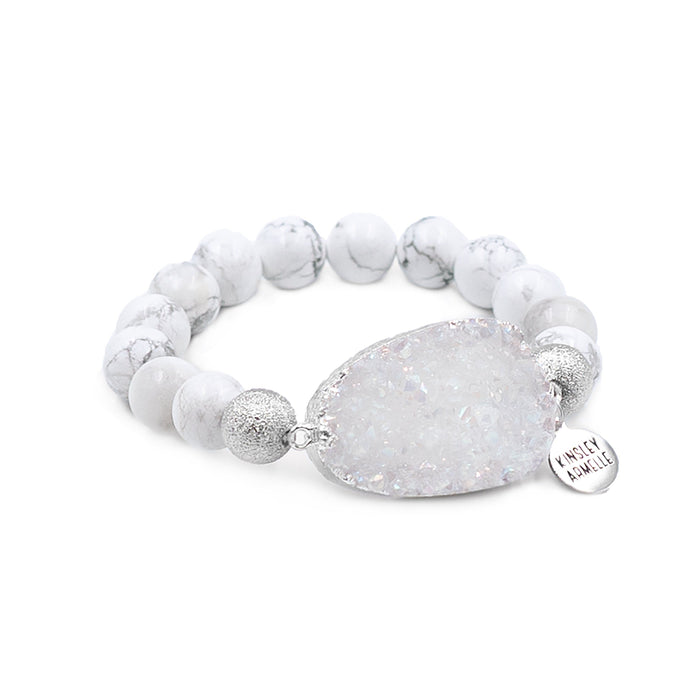 Stone Collection - Silver Pepper Bracelet