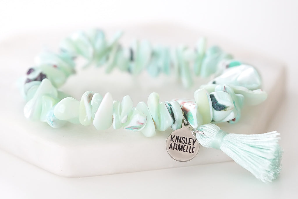 Tassel Collection - Silver Turquoise Bracelet