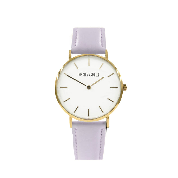 Tempus Collection - Gold Ashen Lilac Leather Watch (Limited Edition)
