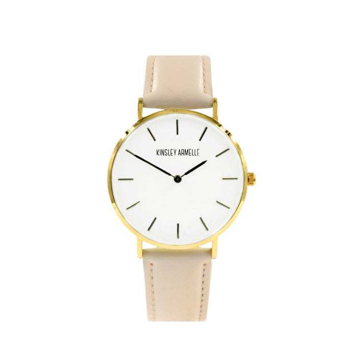 Tempus Collection - Gold Ashen Tan Leather Watch