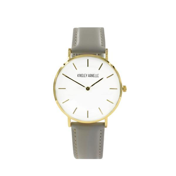 Tempus Collection - Gold Ashen Taupe Leather Watch (Ambassador)