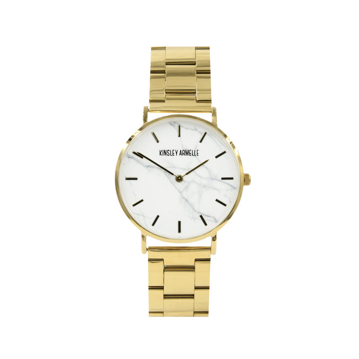 Tempus Collection - Gold Marble Steel Watch