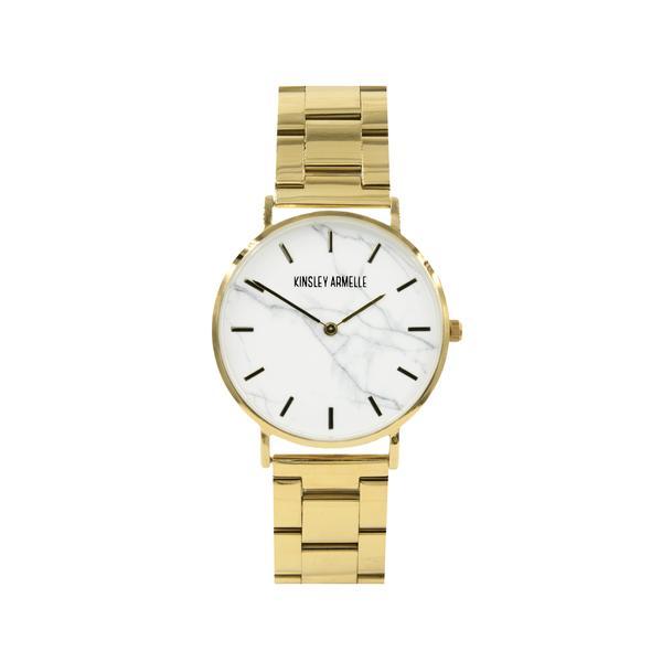 Tempus Collection - Gold Marble Steel Watch (Wholesale)