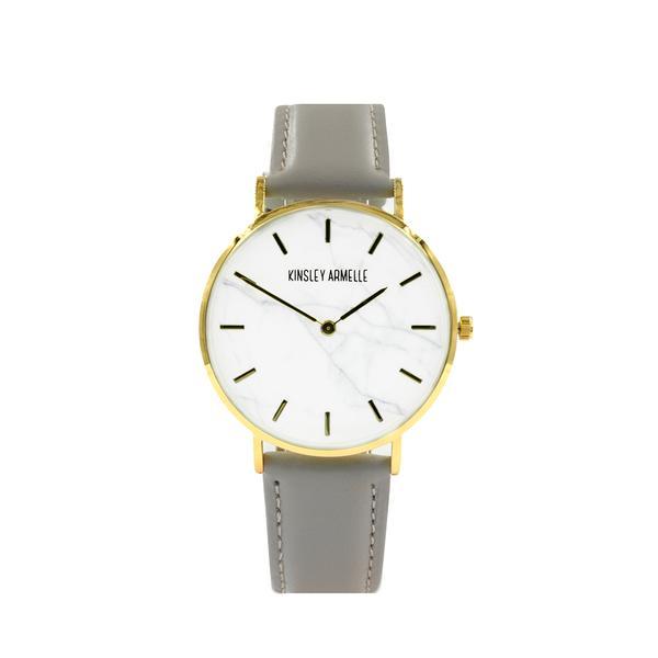 Tempus Collection - Gold Marble Taupe Leather Watch (Wholesale)