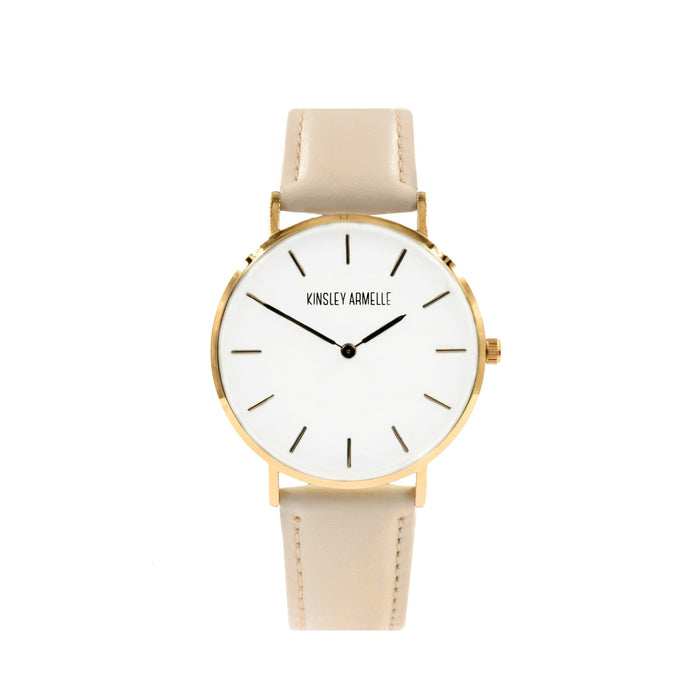Tempus Collection - Rose Gold Ashen Tan Leather Watch