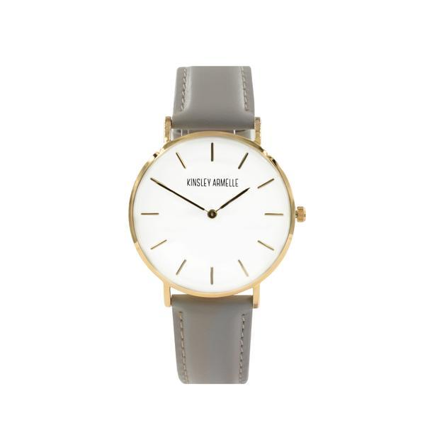 Tempus Collection - Rose Gold Ashen Taupe Leather Watch (Wholesale)