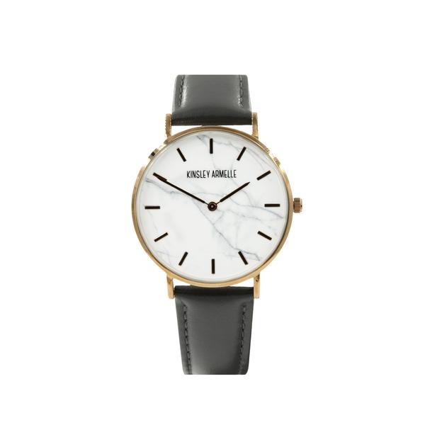 Tempus Collection - Rose Gold Marble Gray Leather Watch (Ambassador)