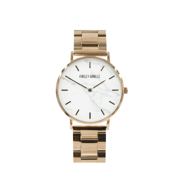 Tempus Collection - Rose Gold Marble Steel Watch