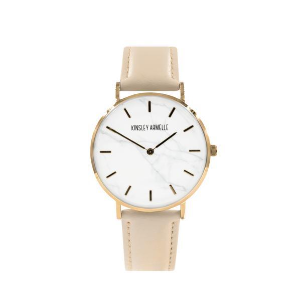 Tempus Collection - Rose Gold Marble Tan Leather Watch (Wholesale)