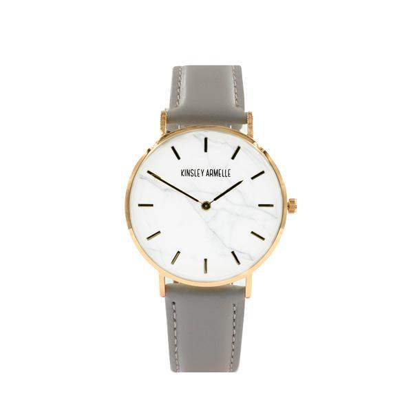 Tempus Collection - Rose Gold Marble Taupe Leather Watch (Ambassador)