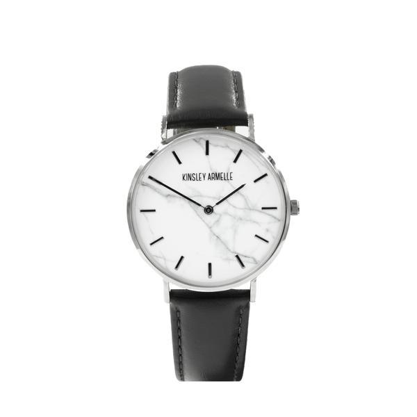 Tempus Collection - Silver Marble Gray Leather Watch (Wholesale)