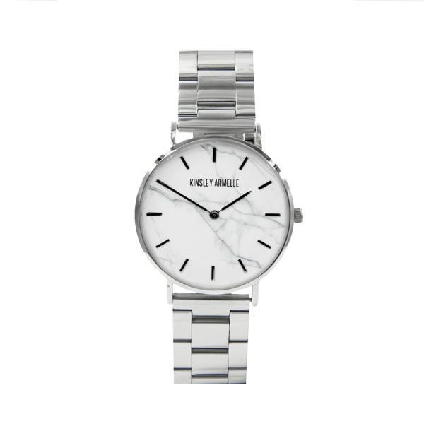 Tempus Collection - Silver Marble Steel Watch (Wholesale)