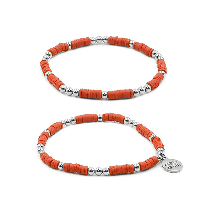 Thora Collection - Silver Crimson Bracelet Set (Wholesale)
