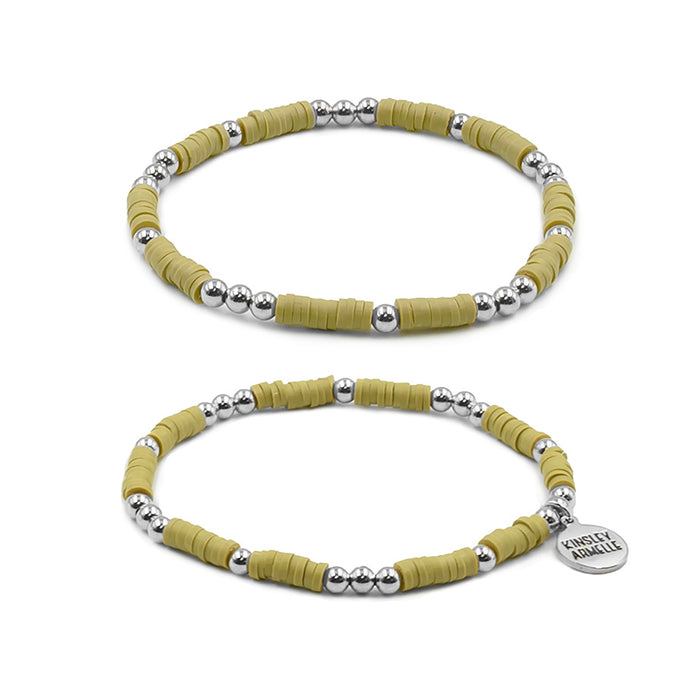 Thora Collection - Silver Sprout Bracelet Set (Wholesale)