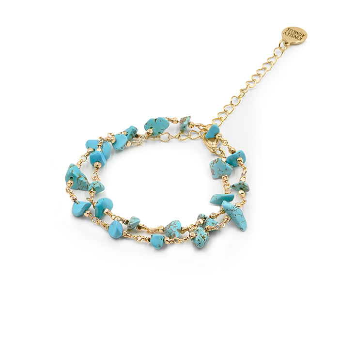 Luiza Collection - Turquoise Wrap Bracelet (Wholesale)