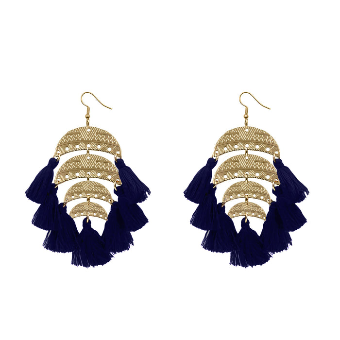 Ximena Collection - Navy Earrings (Wholesale)