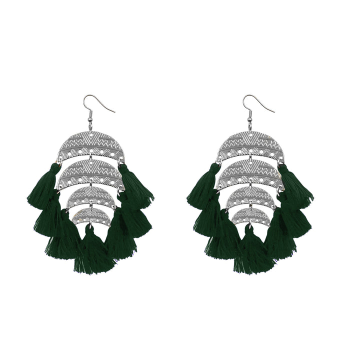 Ximena Collection - Silver Hunter Earrings (Wholesale)