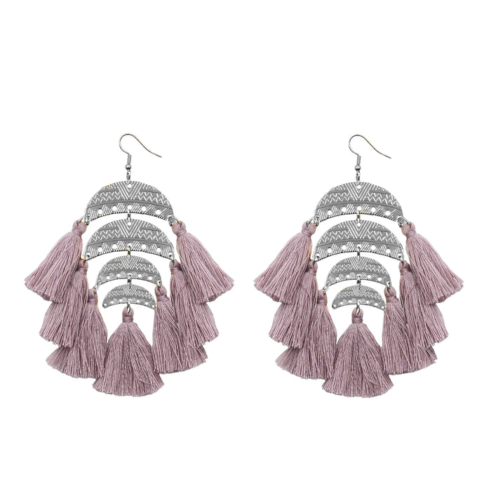 Ximena Collection - Silver Lilac Earrings