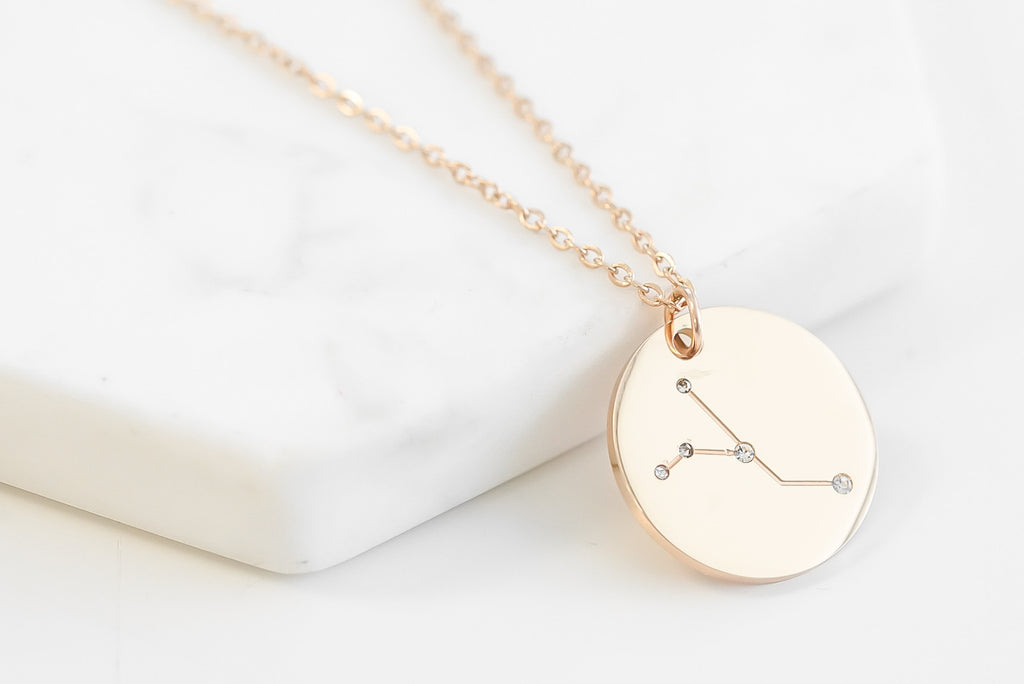 Zodiac Collection - Rose Gold Cancer Necklace (Jun 21 - July 22)