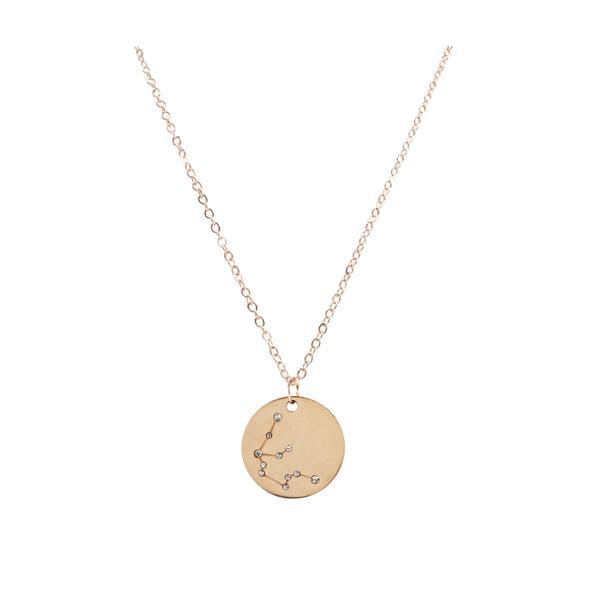 Zodiac Collection - Rose Gold Aquarius Necklace (Jan 20 - Feb 18) (Wholesale)
