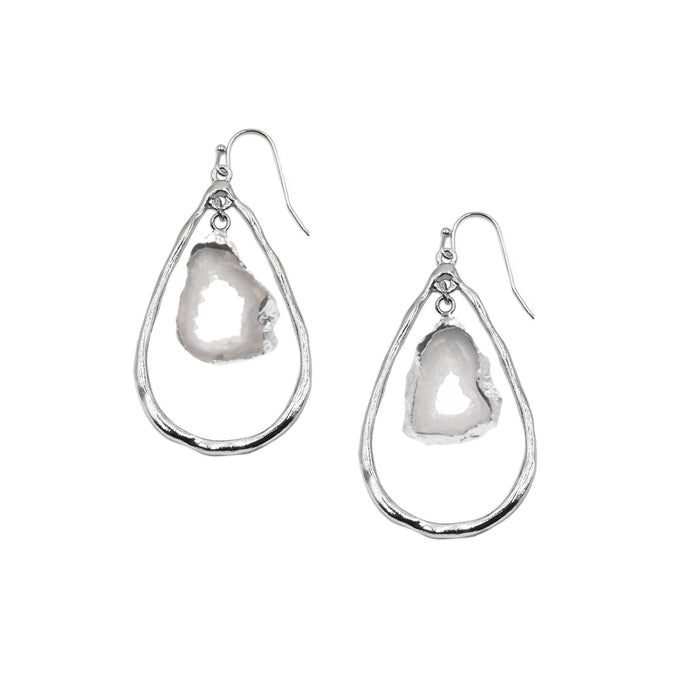 Zuri Collection - Silver Agate Earrings (Limited Edition) (Ambassador)