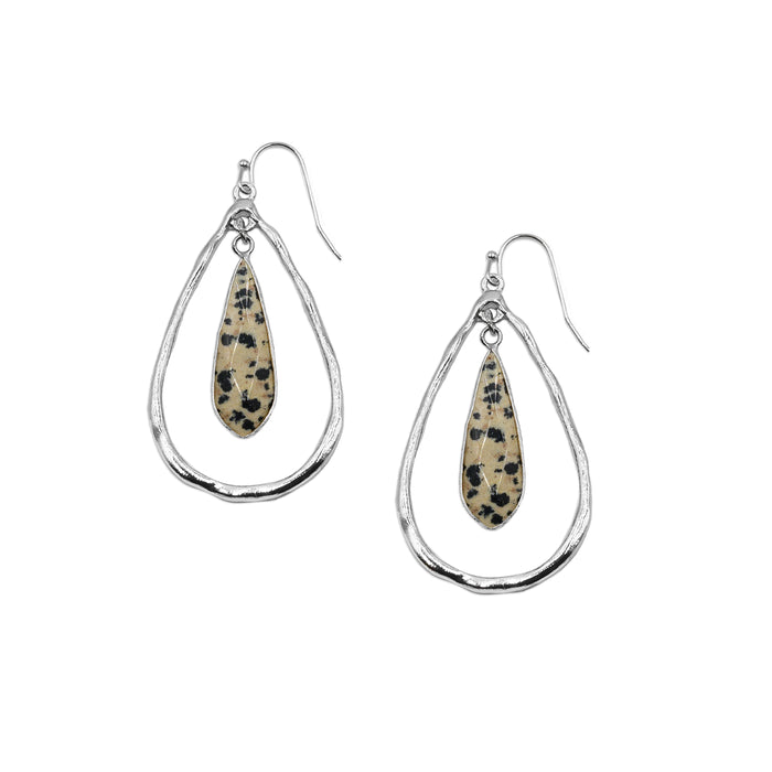 Zuri Collection - Silver Speckle Earrings (Wholesale)