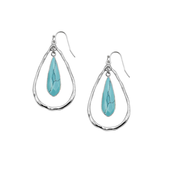 Zuri Collection - Silver Turquoise Earrings (Ambassador)