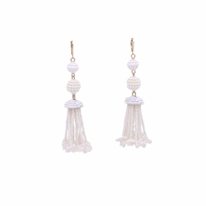 Chandy Collection - Ashen Beaded Earrings (Wholesale) - Kinsley Armelle