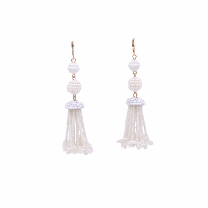 Chandy Collection - Ashen Beaded Earrings - Kinsley Armelle
